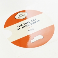 펭귄 북 커버 디젤 PENGUIN BOOK COVER DIESEL cap sticker 미니 주유구 캡 차량용 데칼 스티커