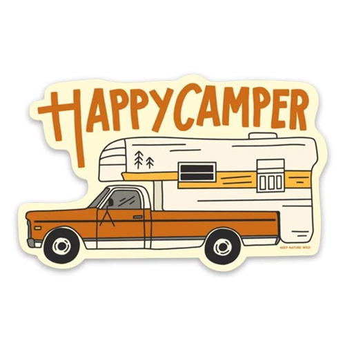 행복한 캠핑카 노트북 캐리어 텀블러 차량용 스티커