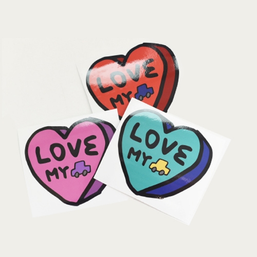 러브 마이 카 하트 LOVE MY CAR heart sticker 3 color 차량용 스티커 데칼